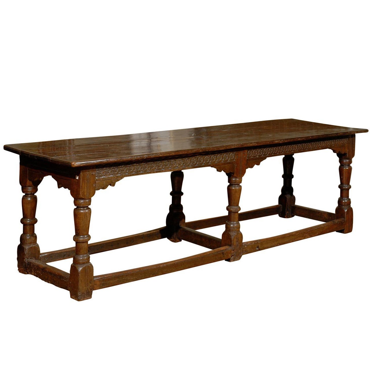 17th Century English Oak Refractory Table For Sale