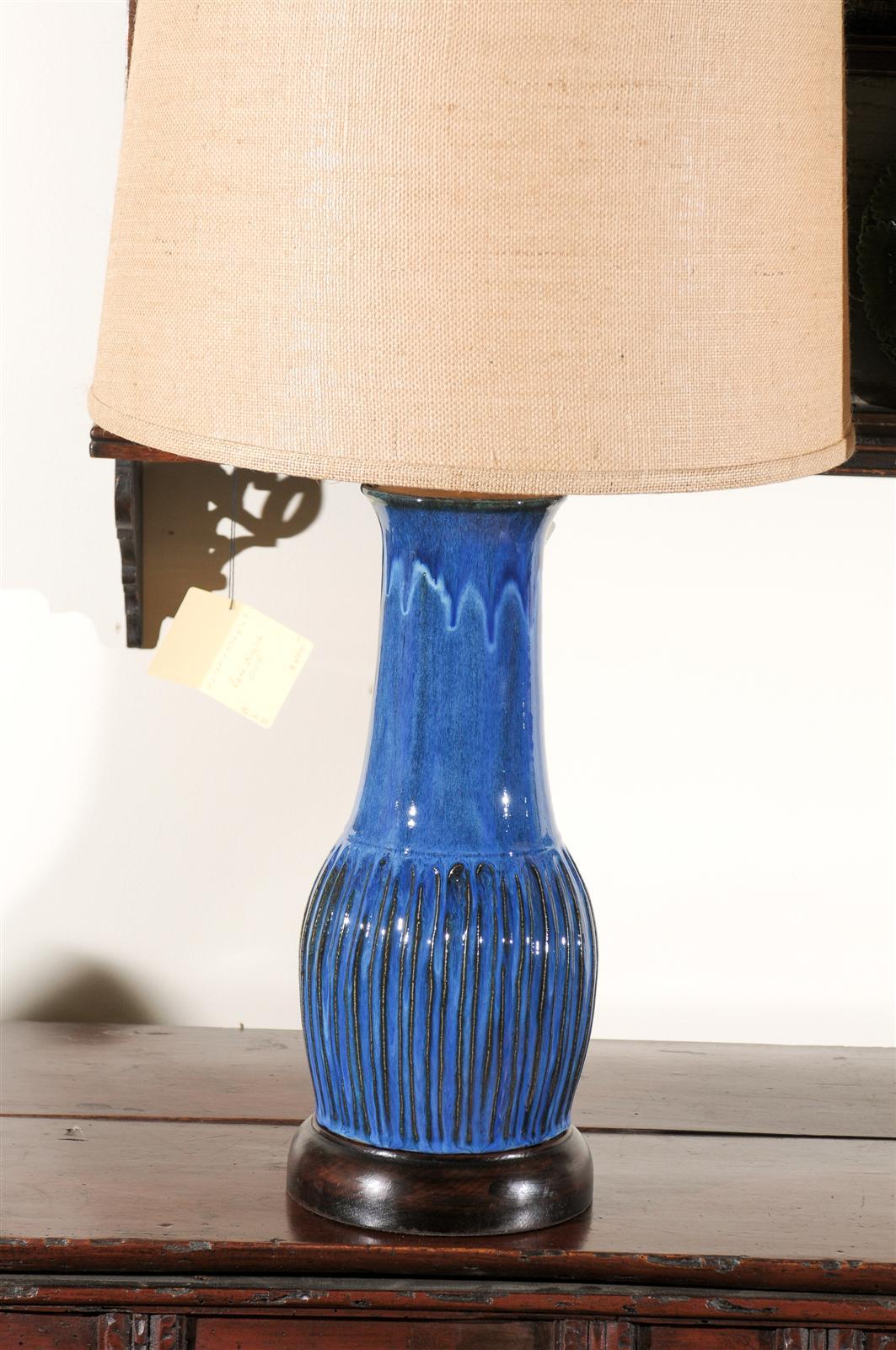 Contemporary Original Hand-Turned Lamps by a Local Georgia Potter
