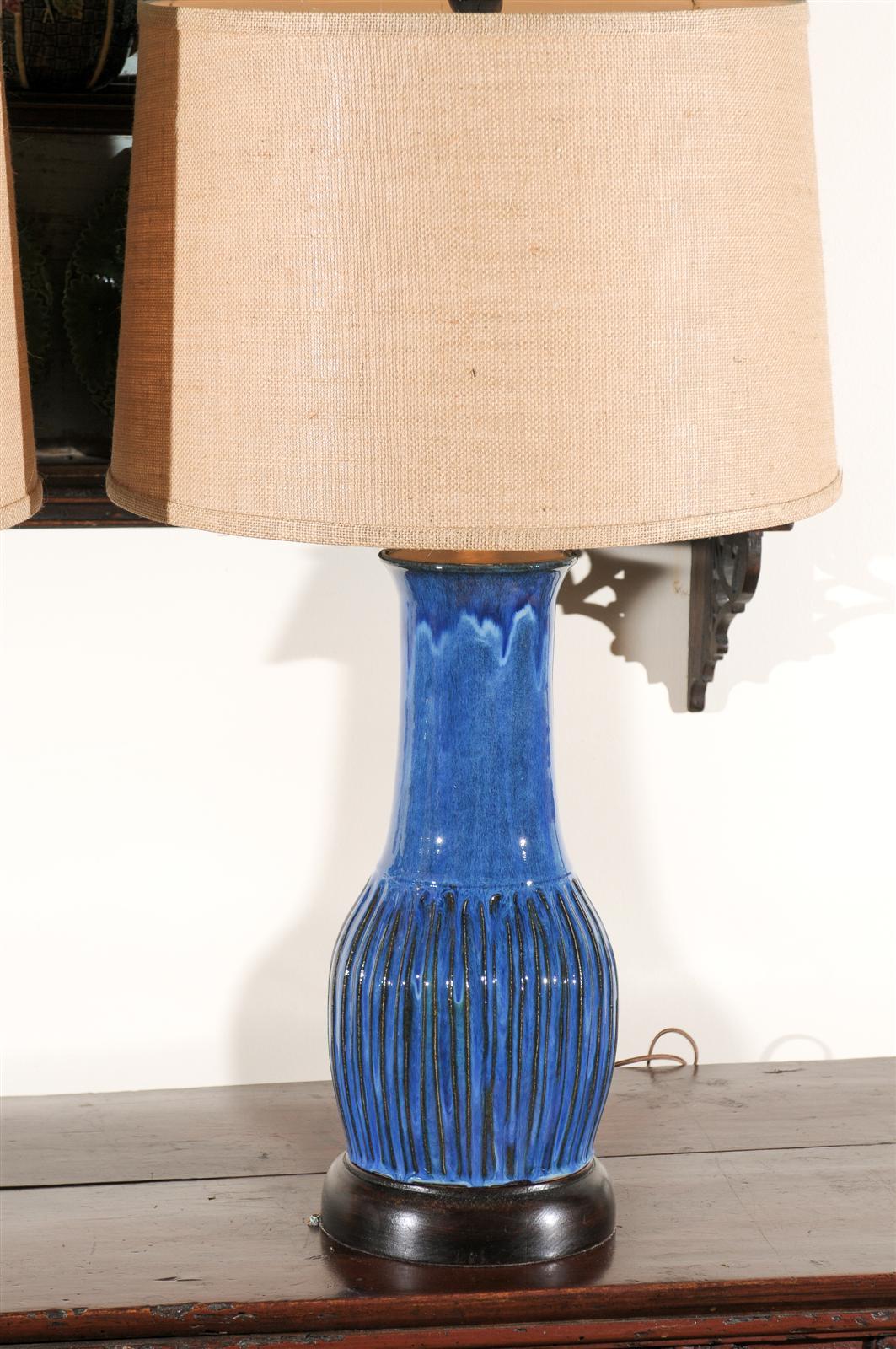 American Original Hand-Turned Lamps by a Local Georgia Potter