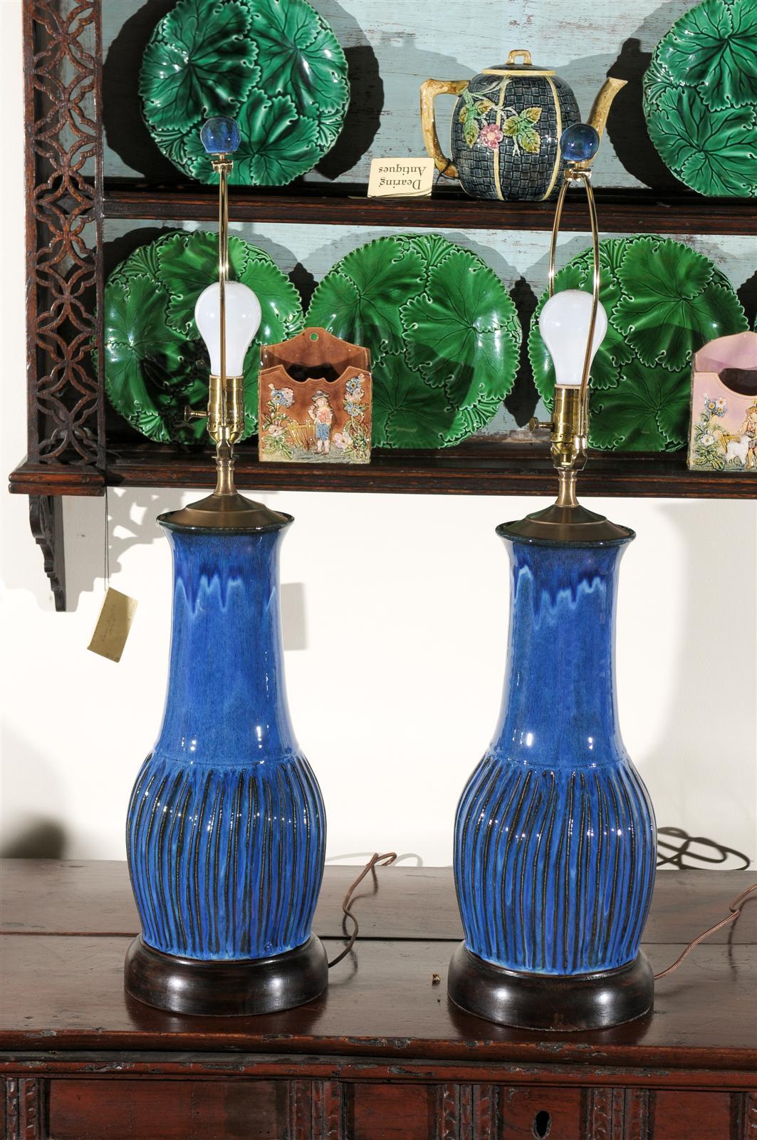 Pottery Original Hand-Turned Lamps by a Local Georgia Potter