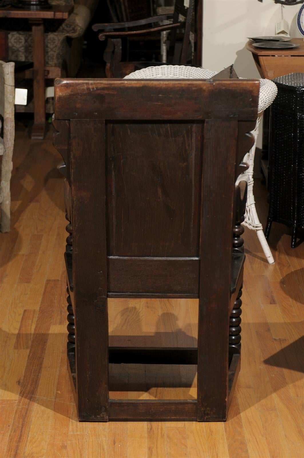 18th Century Oak Carved Chair In Good Condition For Sale In Atlanta, GA