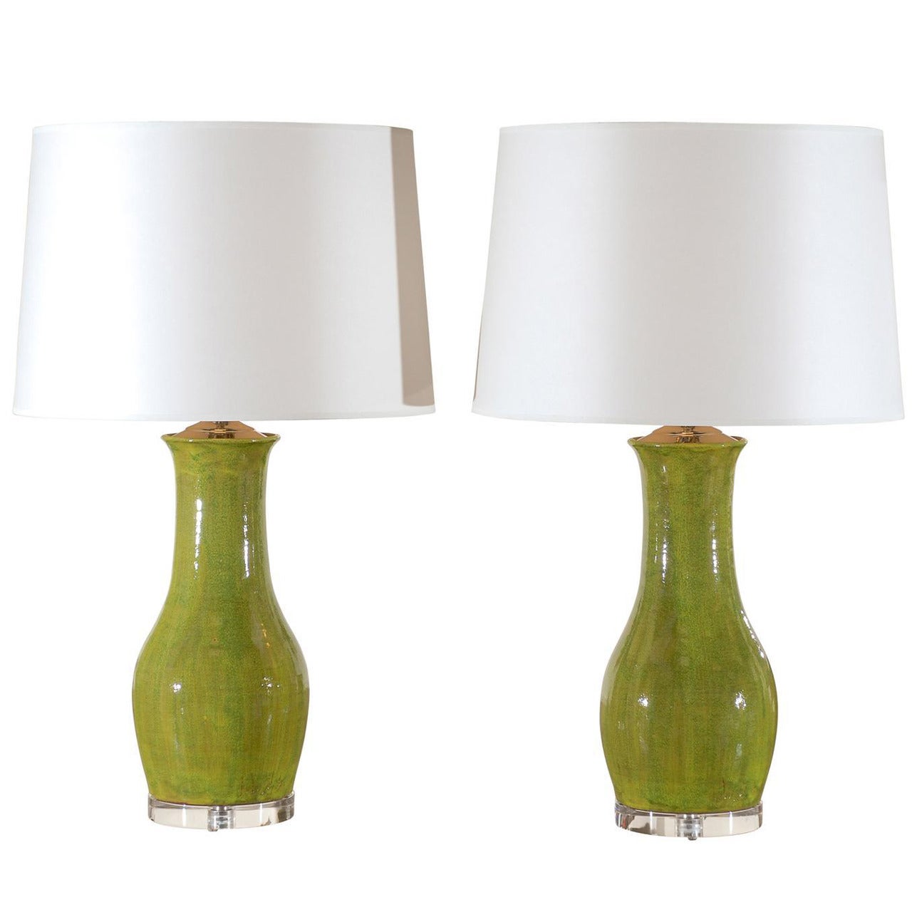 Pair of Charlie West Pottery Lamps