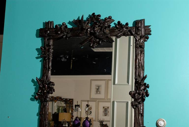Black Forest Mirror, Late 19th Century For Sale 4