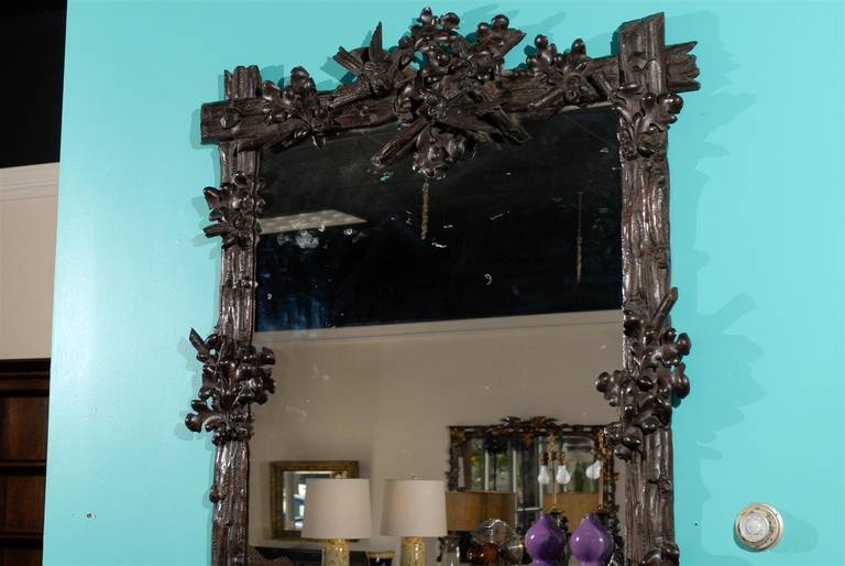 Black Forest Mirror, Late 19th Century For Sale 1