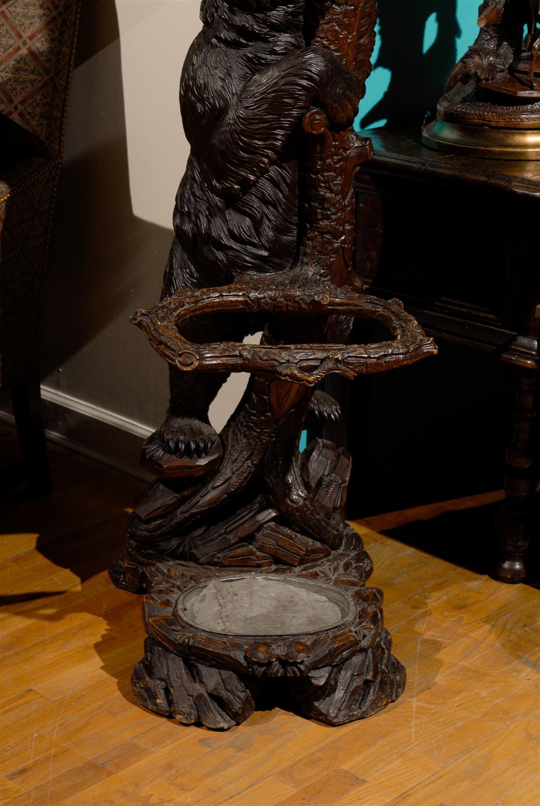 Fantastic Black Forest Hall Tree with Umbrella Stand 1