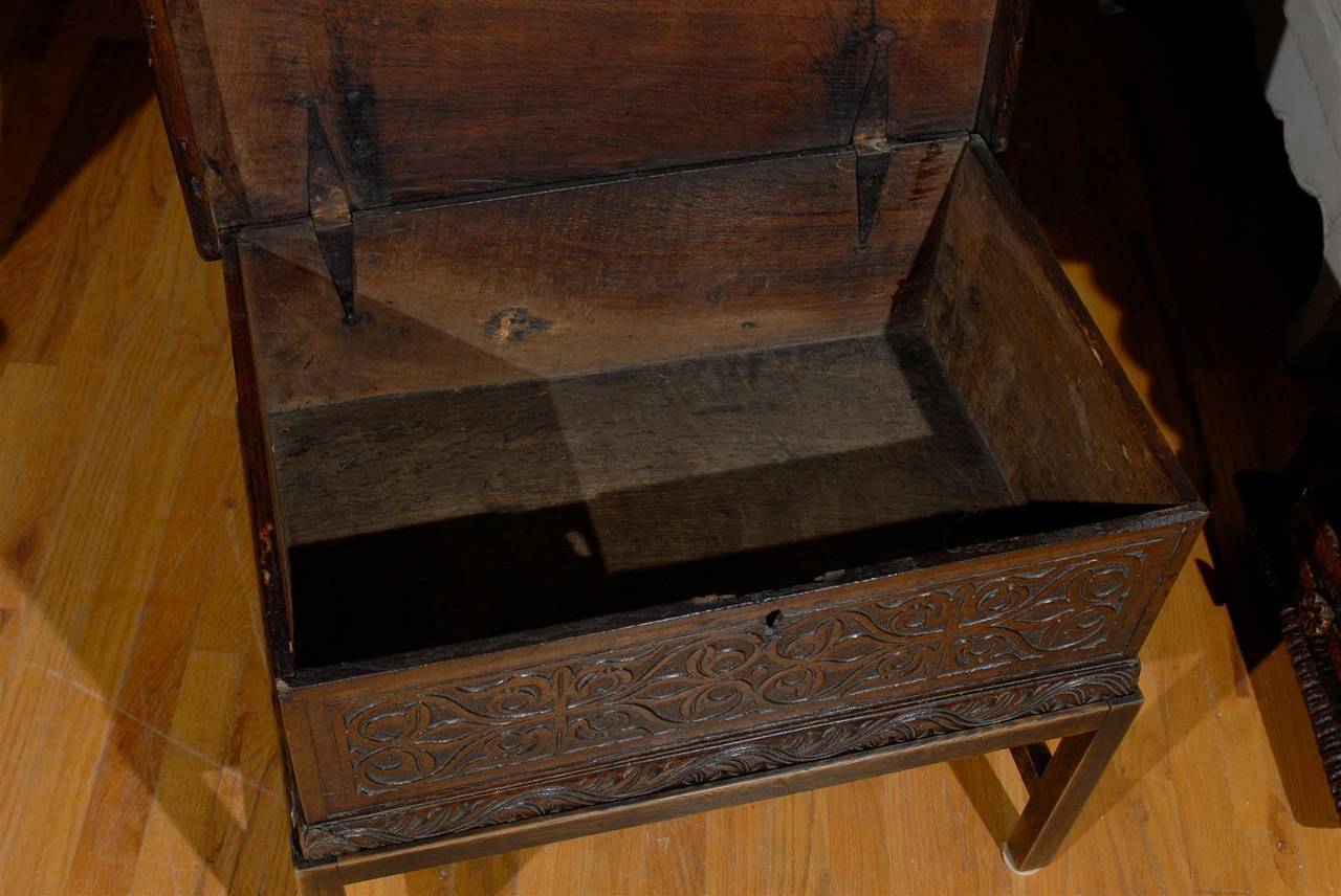 Early 19th Century English Bible Box on Stand 1