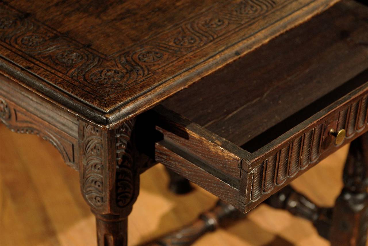 Wonderful English Oak Late 18th Century Side Table 3