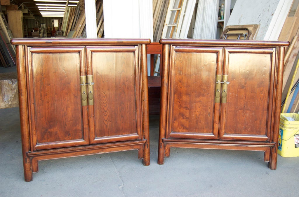 Pair of Ming style cabinets.