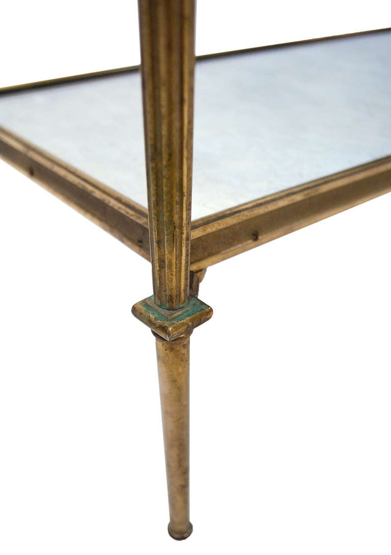 French A Pair of Gilt Bronze Side Tables attributed to Jansen