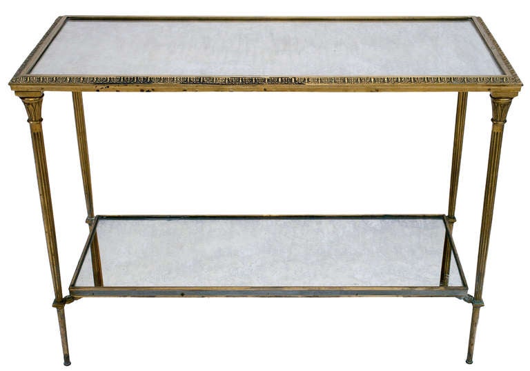 Mid-20th Century A Pair of Gilt Bronze Side Tables attributed to Jansen