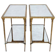 A Pair of Gilt Bronze Side Tables attributed to Jansen