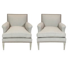 Pair of Louis XVI Style Bergeres by Maison Carlhian