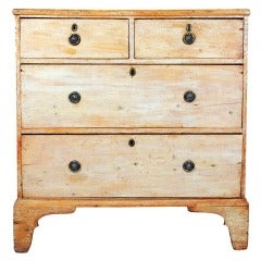 A Georgian Faded White Painted Chest of Drawers