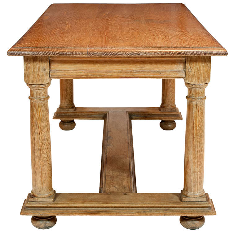 French Cerused Oak Coffee Table Attributed to Jean Charles Moreux