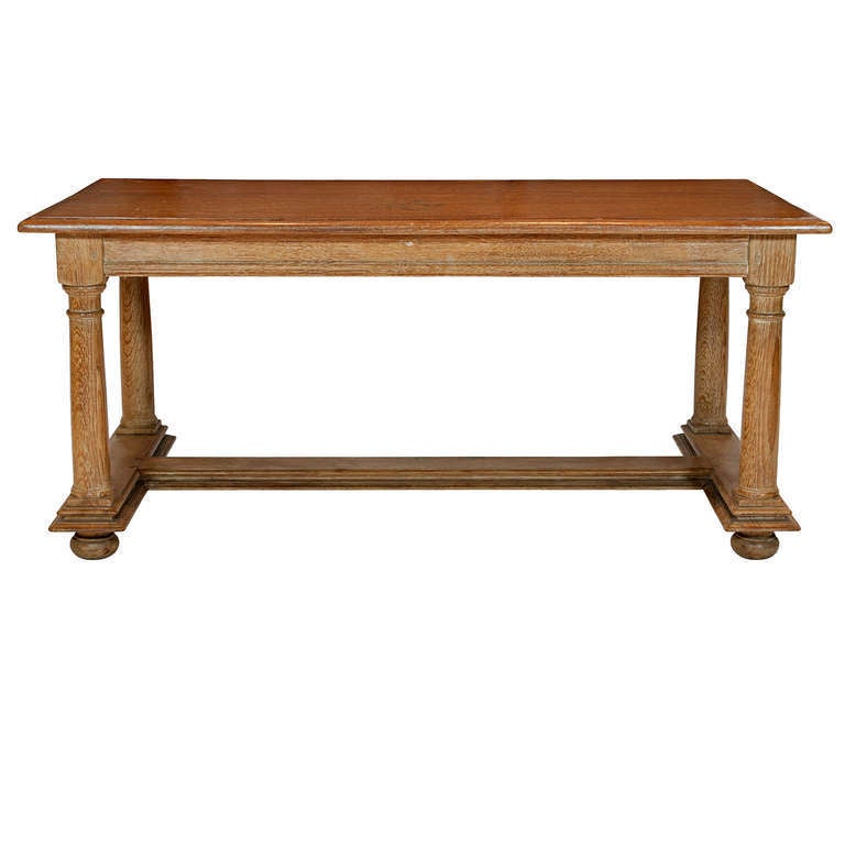 Cerused Oak Coffee Table Attributed to Jean Charles Moreux