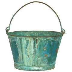 A 19th Cent. French Zinc Tub Antique for Collecting Grapes for Wine