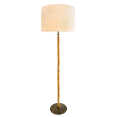 1960s French Bamboo Standing Lamp