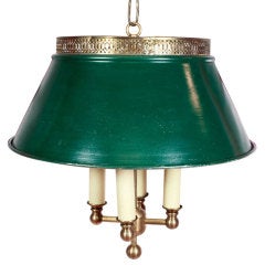 A 19th Century Green Tole Chandelier