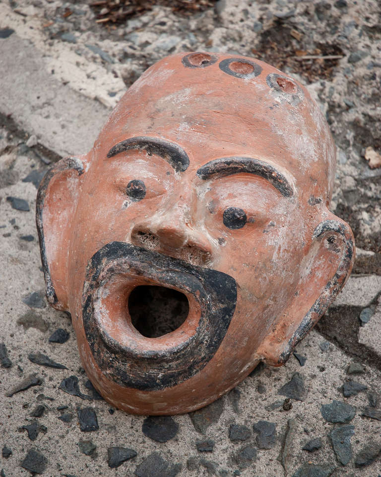 Vintage Terracotta Mexican Mask