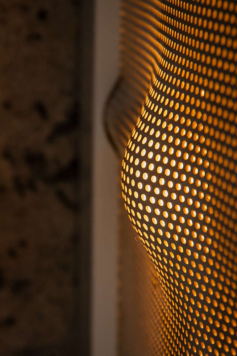 Mid-20th Century Perforated Table Lamp or Sconce