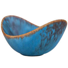 Vintage Gunnar Nylund Miniature Blue Bowl for Rorstrand.