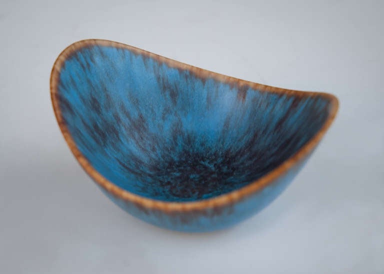 Mid-20th Century Gunnar Nylund Miniature Blue Bowl for Rorstrand.