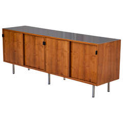 Vintage Knoll Credenza with Black Top