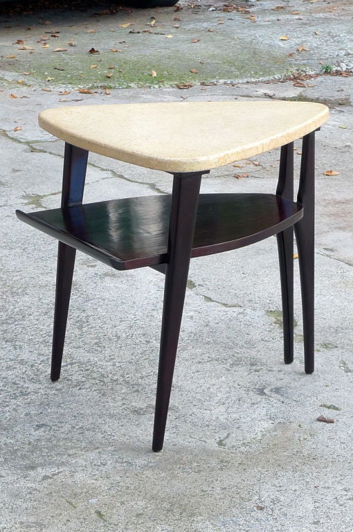 Paul Frankl Cork Top Guitar Pick Table for Johnson Furniture