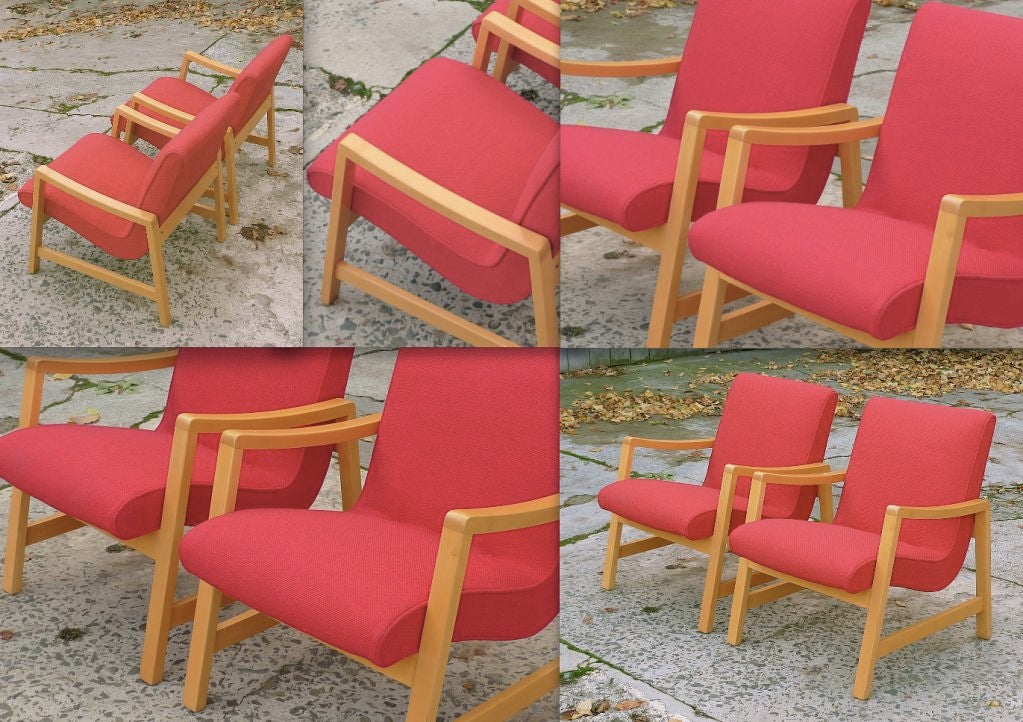 Jens Risom for Knoll Vintage Pair of Arm Chairs 2