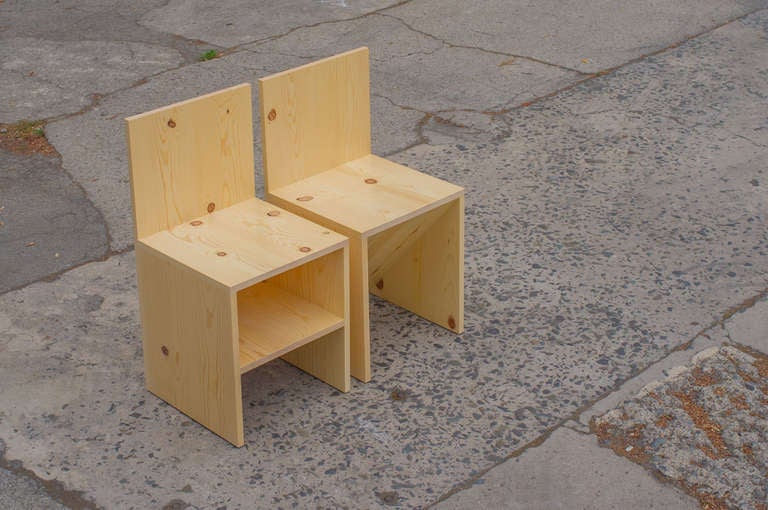 Modern Donald Judd Chair Duo