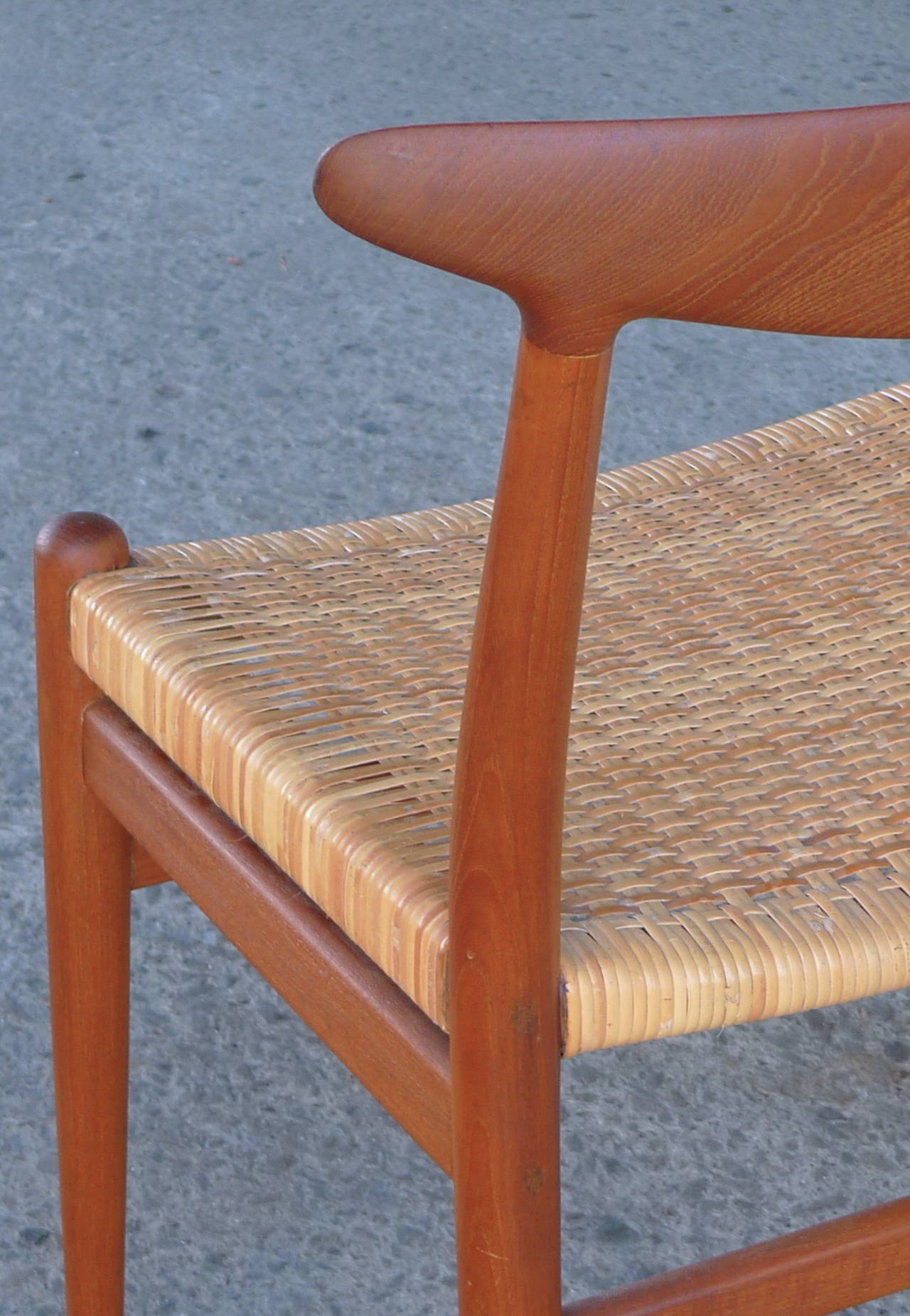 Hans Wegner Vintage Danish Modern Heart Chair for CM Madsens In Excellent Condition For Sale In San Francisco, CA