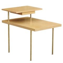 Harvey Probber Two-Tier End Table With Inset Drawer