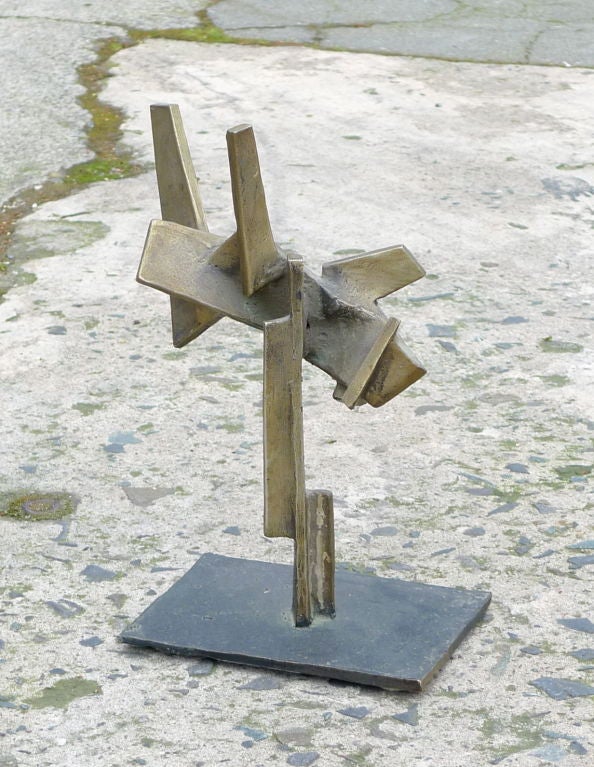 Abstract Bronze Sculpture Attributed to Hans Uhlmann 4