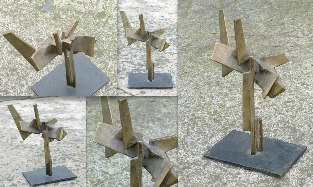 Abstract Bronze Sculpture Attributed to Hans Uhlmann 3