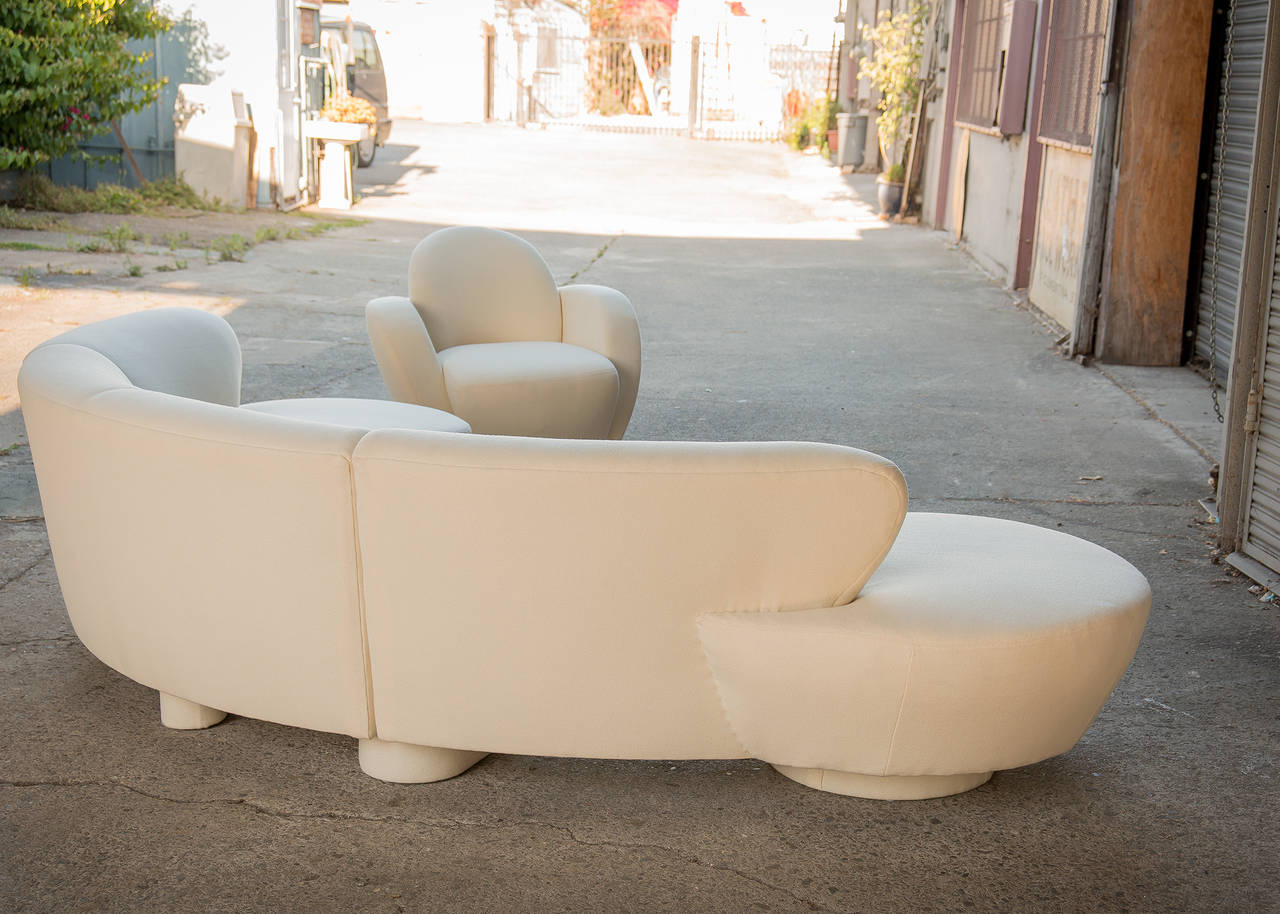 American Kagan Sectional Sofa with Lounge Chair Suite