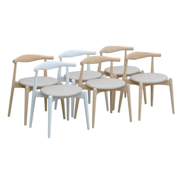 Hans Wegner Set of Six CH20 Elbow Chairs