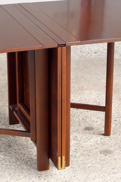 Mid-20th Century Bruno Mathsson Inspired Walnut Gate Leg Table