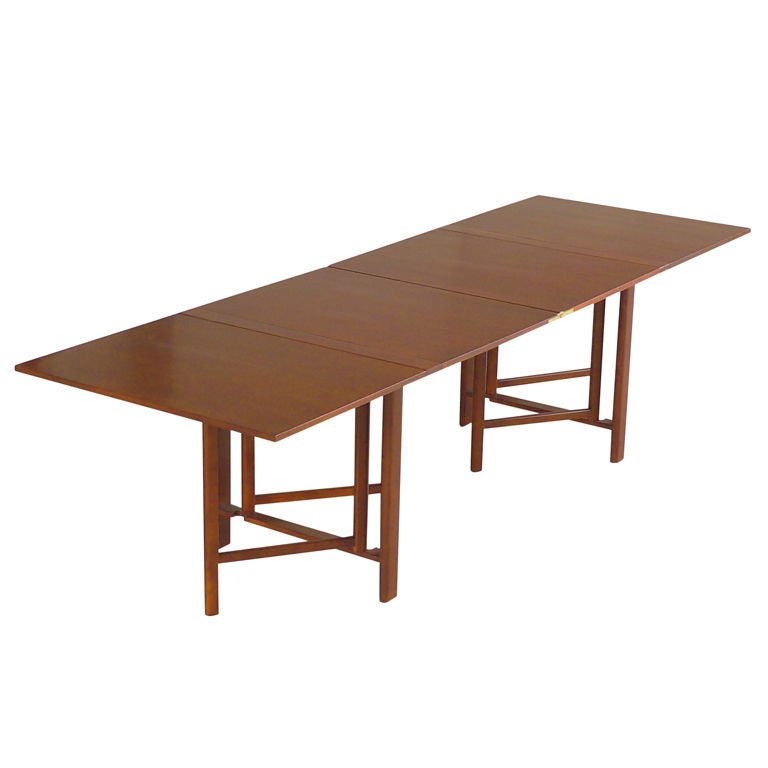 Bruno Mathsson Inspired Walnut Gate Leg Table