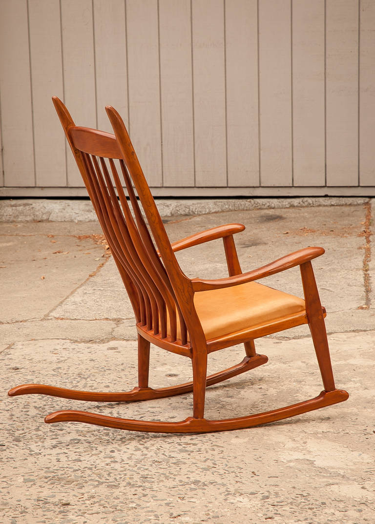 American Craftsman Ed Steckmest Vintage Rocker Chair For Sale
