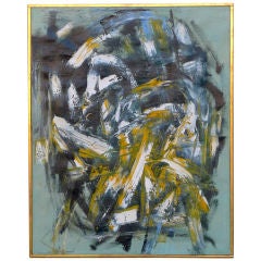 Jules Engel "Yellow Fall" Abstract Painting 1960