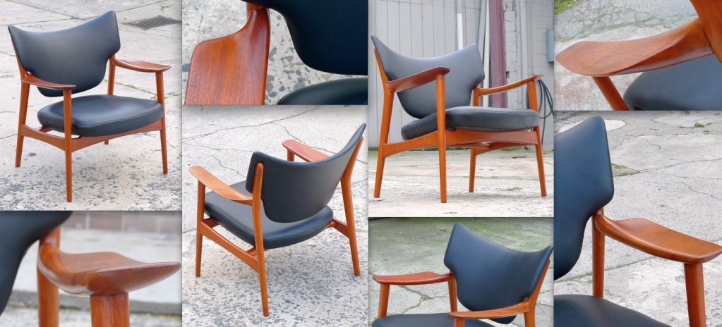 Mid-Century Modern Peter Wessel Rare Vintage Lounge Chair