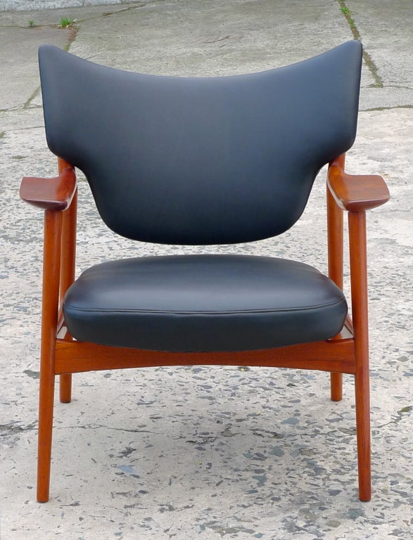 Norwegian Peter Wessel Rare Vintage Lounge Chair