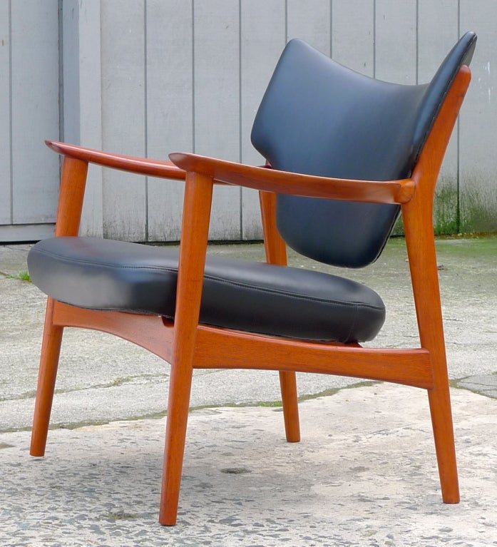 Mid-20th Century Peter Wessel Rare Vintage Lounge Chair