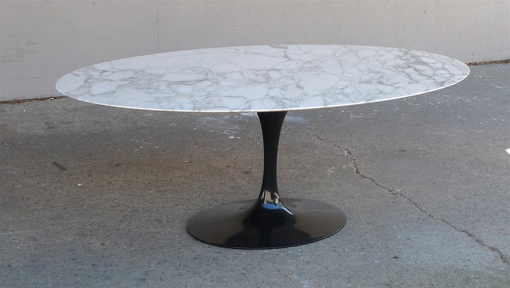 Eero Saarinen for Knoll Elliptical Marble Top Dining Table