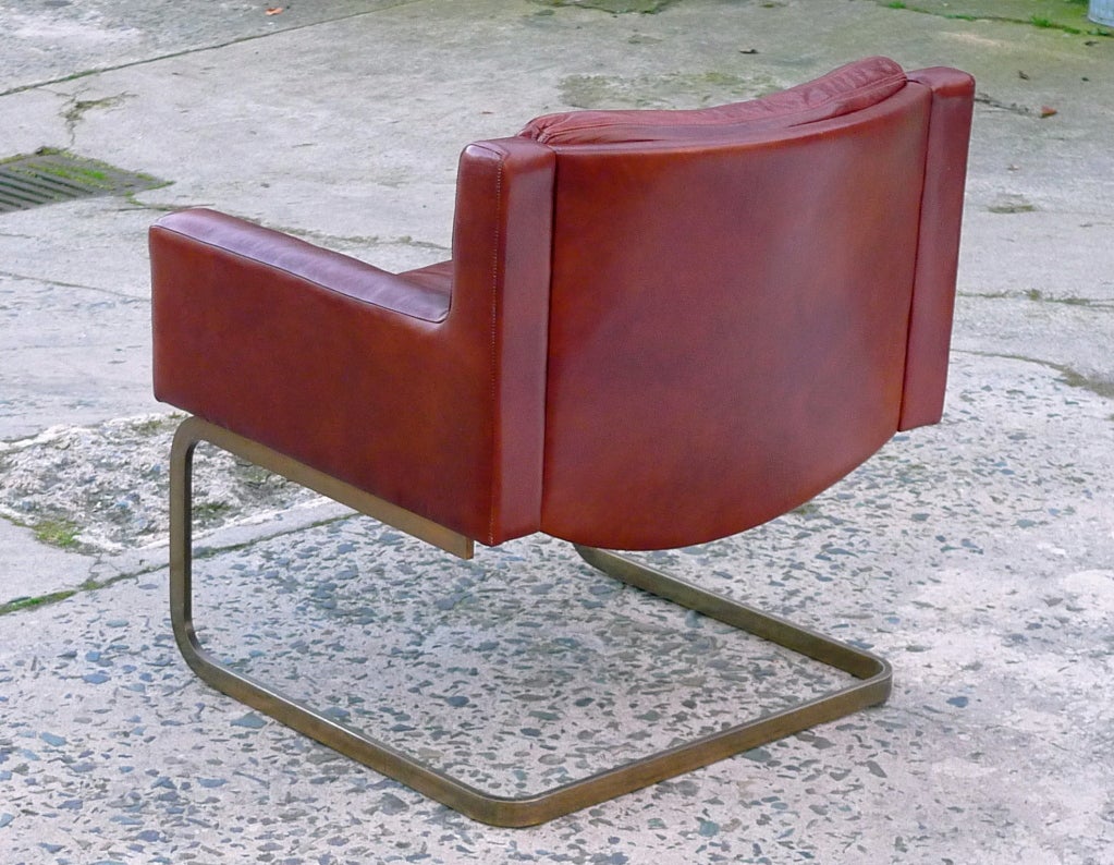 Modern Stendig 1148 Xanadu Cantilevered Leather Arm Chair