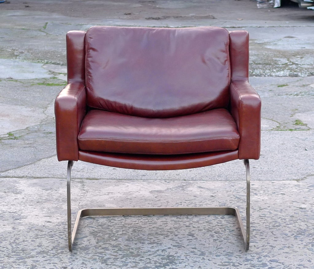 Stendig 1148 Xanadu Cantilevered Leather Arm Chair 1