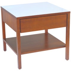 Florence Knoll Walnut Nightstand/End Table for Knoll