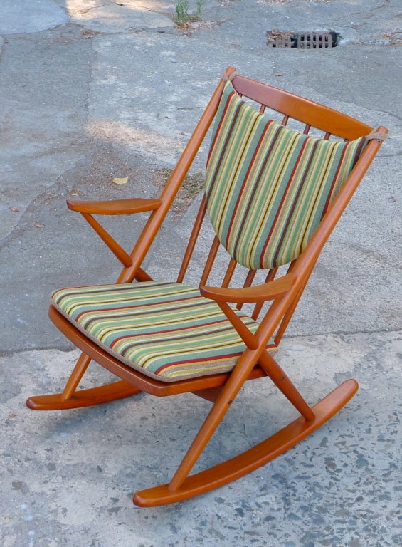 Swedish Frank Reenskaug Rocking Chair for Bramin, 1958 For Sale