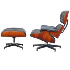 Eames Rosewood 670/671 Lounge & Ottoman for Herman Miller 1956