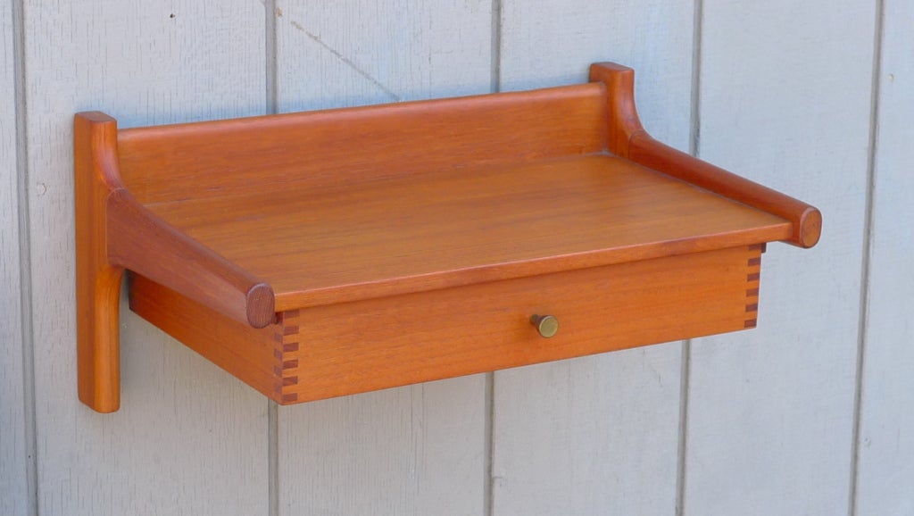 Hvidt and MolgaardNielsen Floating Wall Mount Shelf/Drawer at 1stDibs